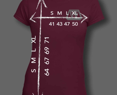 DONNA fucsia fronte misure