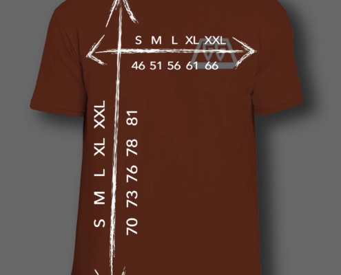 UOMO arancione fronte misure