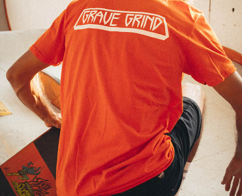 UOMO arancione retro foto