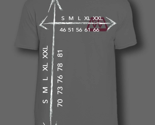 UOMO bianca fronte FUCSIA misure