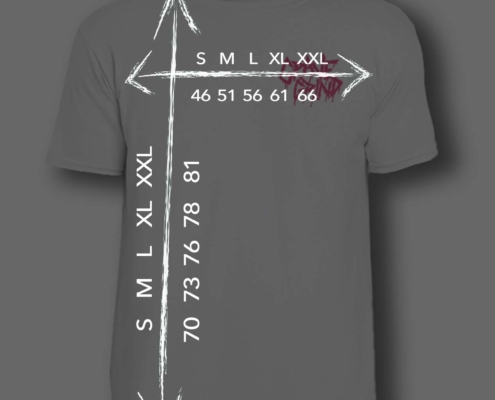 UOMO bianca fronte misure