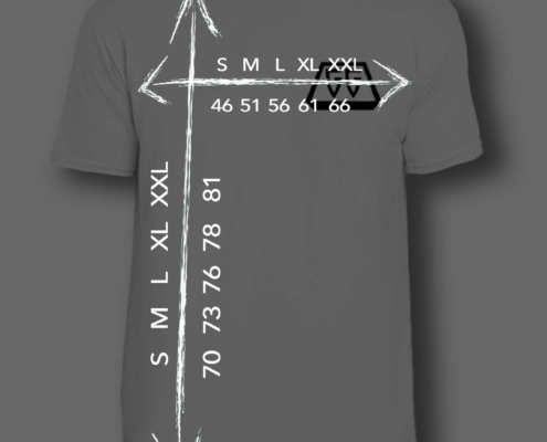 UOMO bianca fronte misure