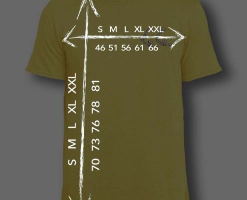 UOMO gialla fronte misure