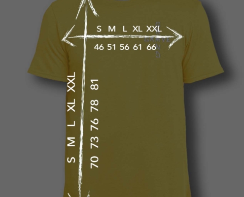 UOMO gialla fronte misure