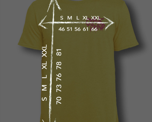 UOMO gialla fronte misure