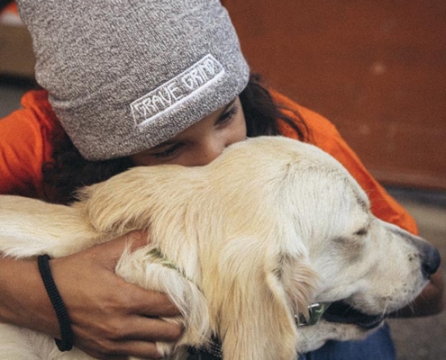 cuffia grigia foto bimbo