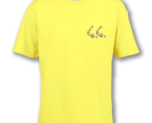 grave bean tshirt bimbo fronte gialla gravegrind