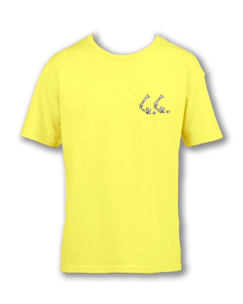 grave bean tshirt bimbo fronte gialla gravegrind