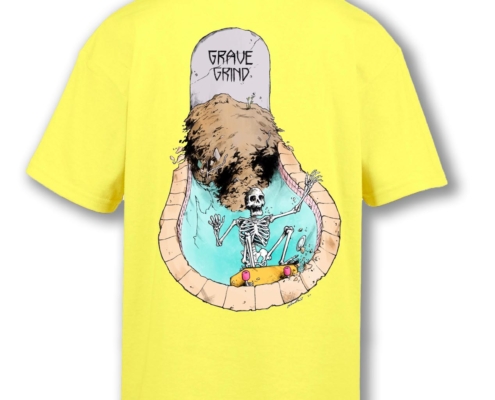 grave bean tshirt bimbo gialla gravegrind