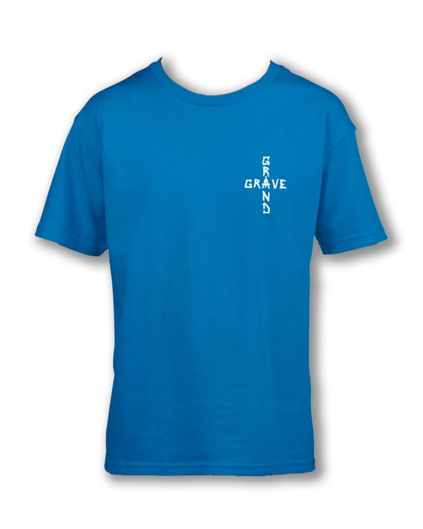 log tshirt bimbo fronte blu gravegrind