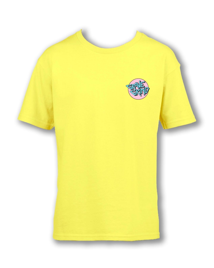 circle tshirt bimbo fronte gialla gravegrind