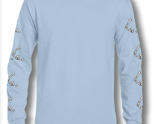 manica lunga grave bean azzurra uomo fronte