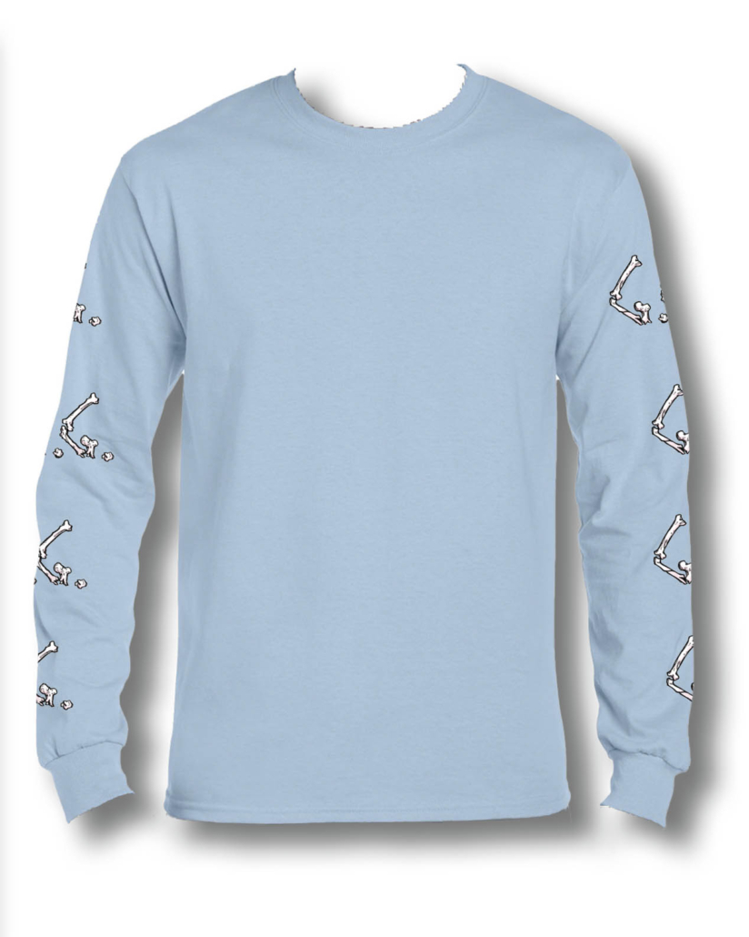 manica lunga grave bean azzurra uomo fronte