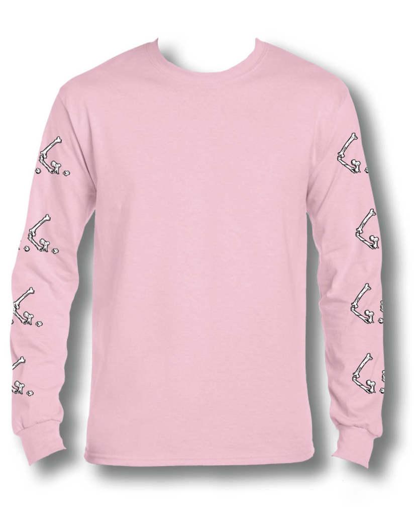 manica lunga grave bean rosa uomo fronte