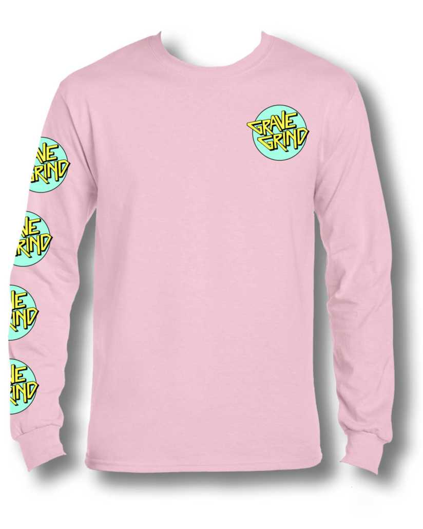 manica lunga grave circle rosa uomo fronte