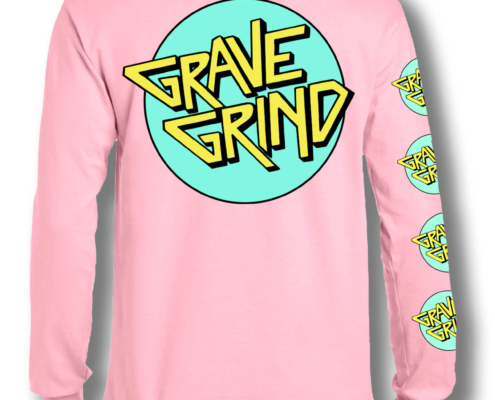 manica lunga grave circle rosa uomo retro