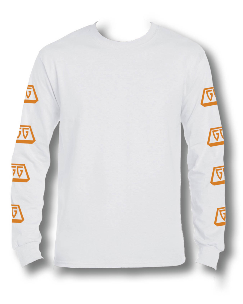 manica lunga istituzionale bimbo bianca-arancione fronte