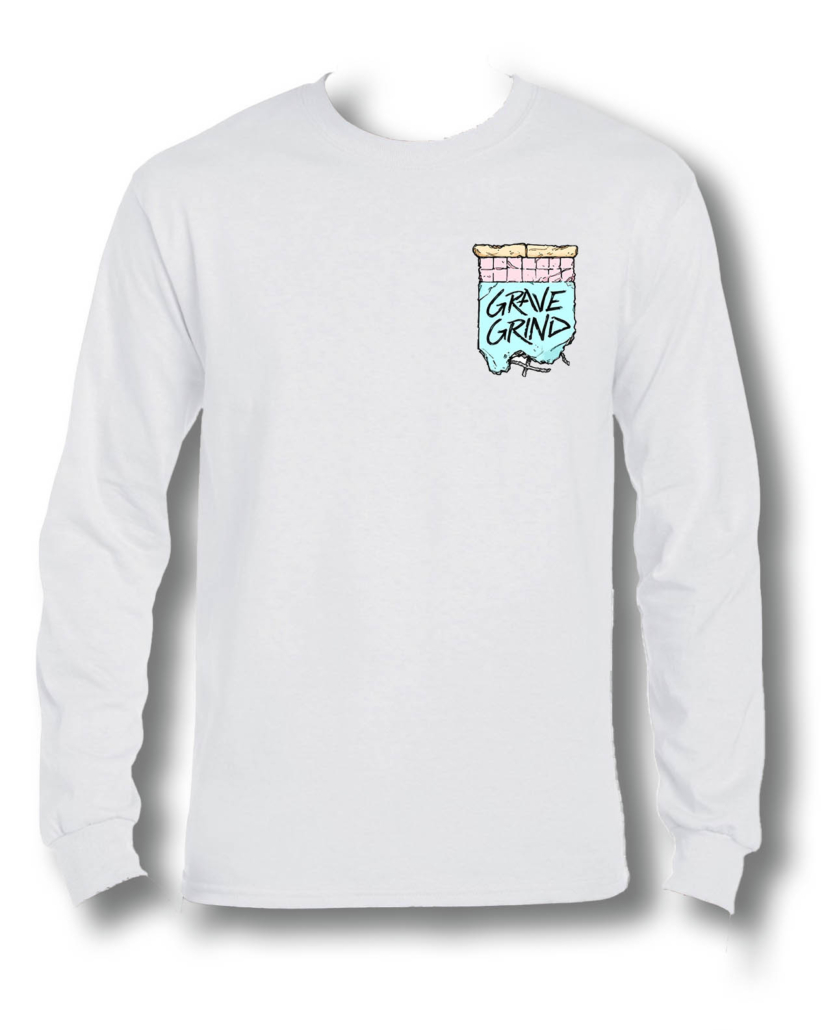 manica lunga pool lettering bimbo bianca fronte