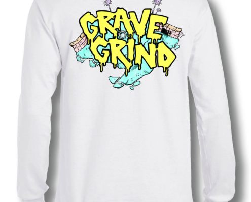 manica lunga pool lettering gialla bimbo bianca retro