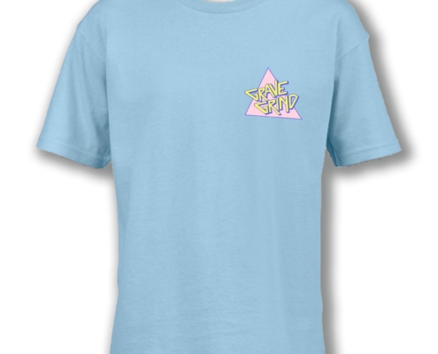 triangle tshirt bimbo fronte azzurra gravegrind