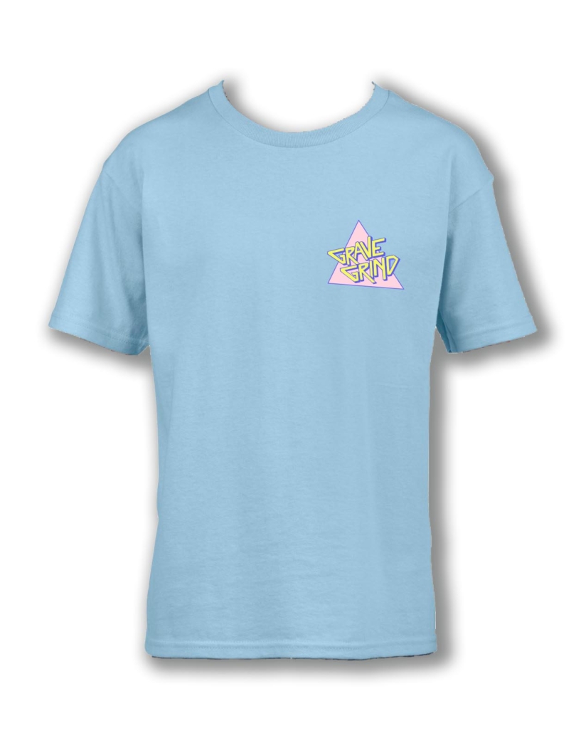 triangle tshirt bimbo fronte azzurra gravegrind